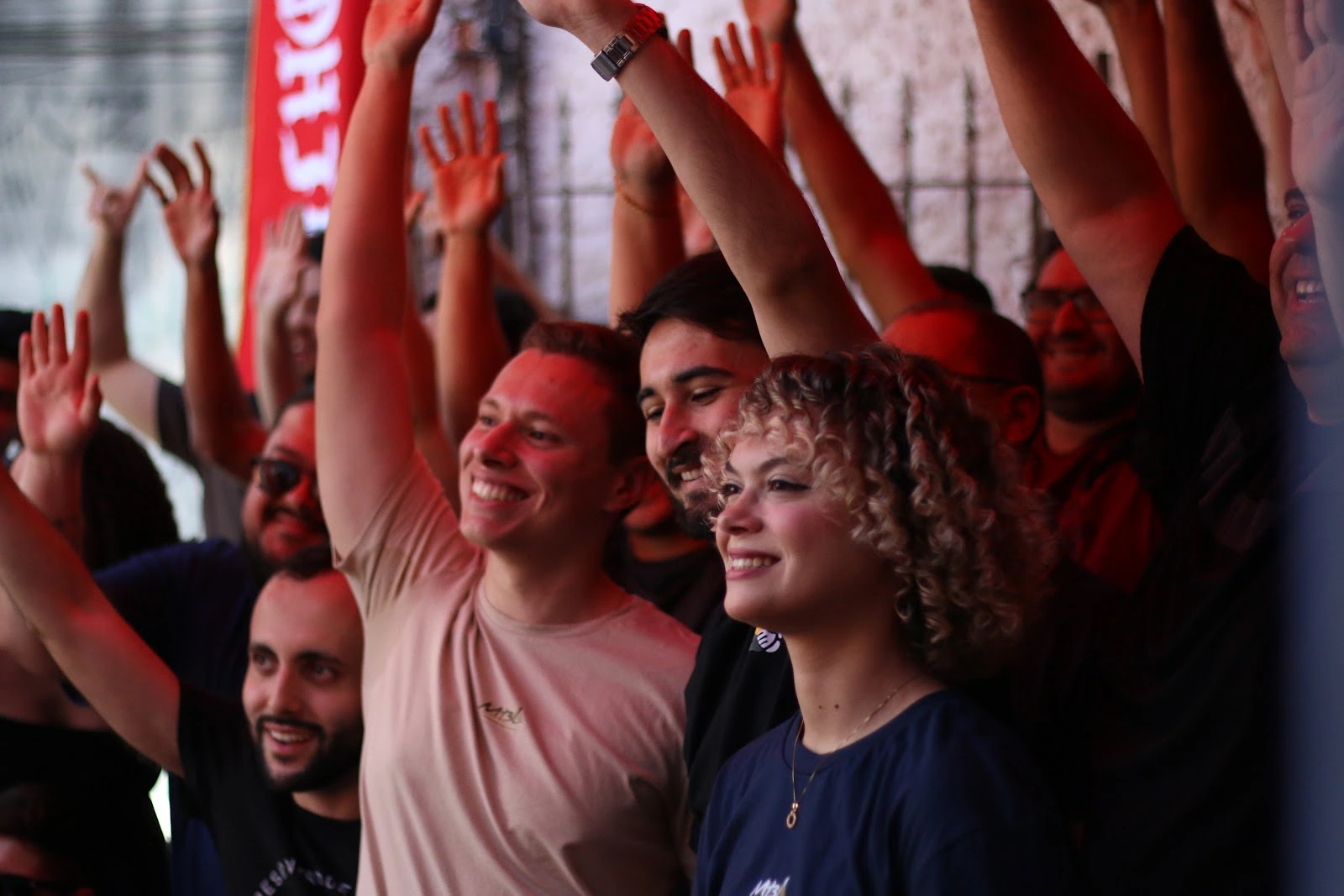 Ludy com o público